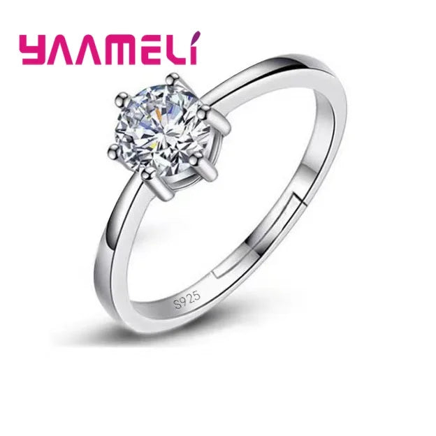 Fine Wedding Rings for Men Women Gift S925 Sterling Silver