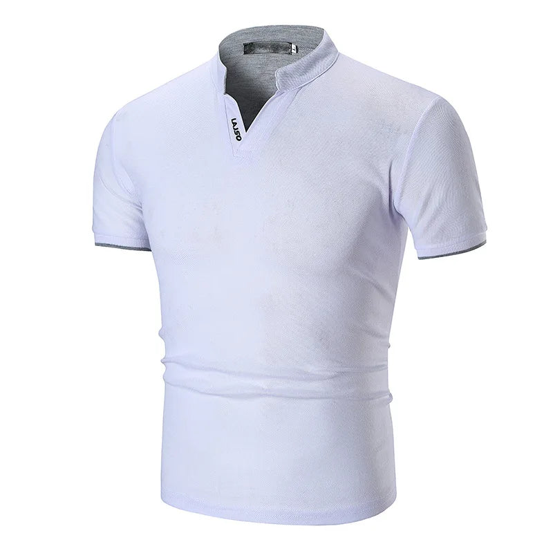 Men's Summer Casual Tee Top Shirt Short T-shirts Men Slim Solid T Shirt Men