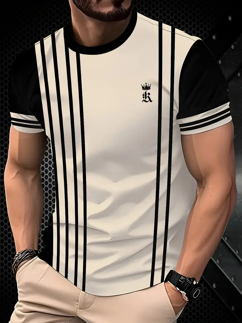 Men's T-shirt Round Neck Short Sleeve Top Male Oversized Clothing