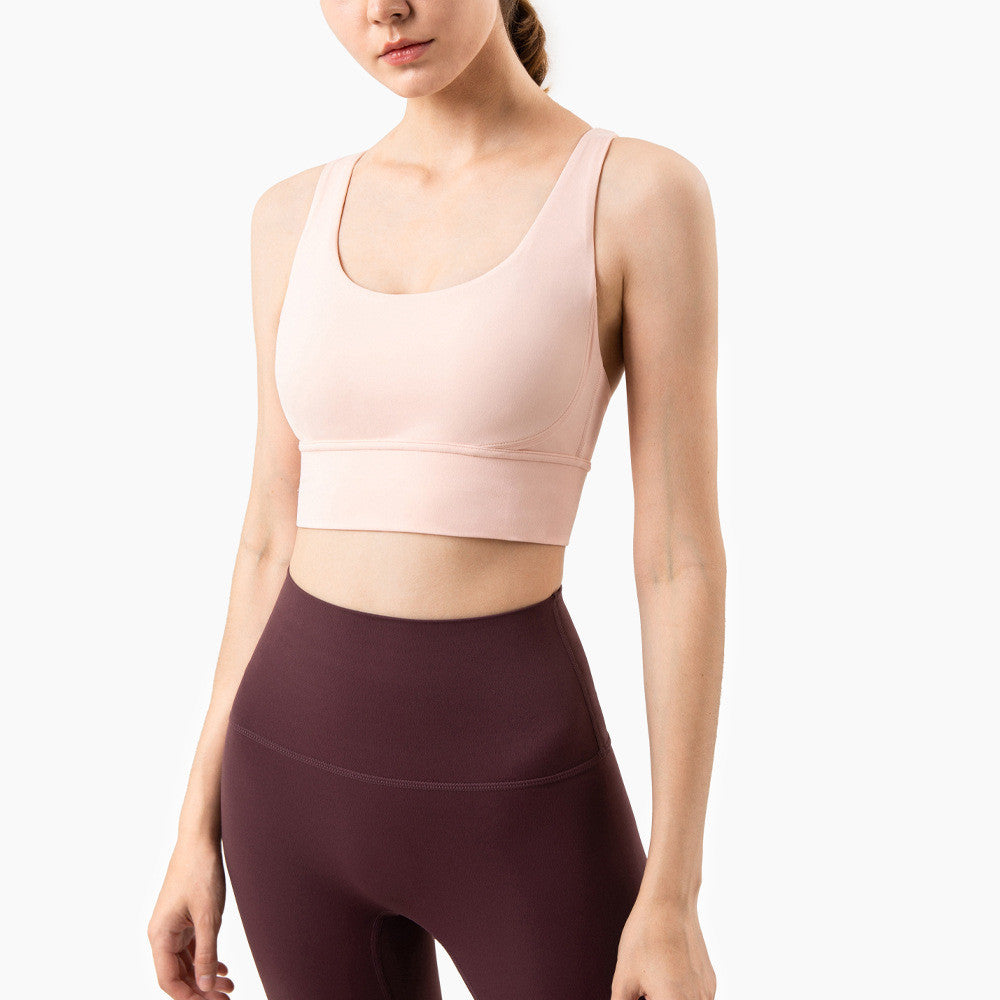 Quick-drying cross strap sports fitness suit